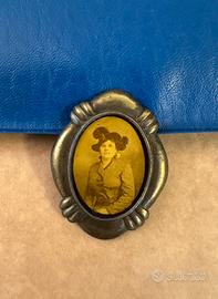 Spilla con foto Vintage ritratto antico di donna