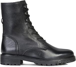 Geox Hoara stivaletti donna pelle nero più taglie