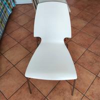 Sedie IKEA bianco e metallo 