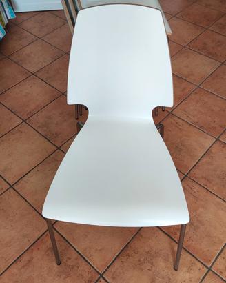 Sedie IKEA bianco e metallo 