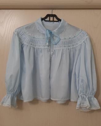 Giacca da letto in nylon celeste, vintage anni '50