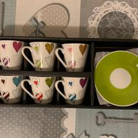Set 6 Tazzine Caffè con Piattini - NUOVO mai usato