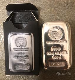 LINGOTTO GERMANIA MINT 100g ARGENTO PURO 999 NUOVO