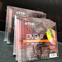 DVD lotto 10 pezzi TDK registrabili video cd rom