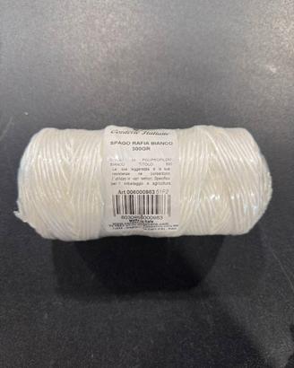 Lotto 4 bobine spago rafia bianco 300gr