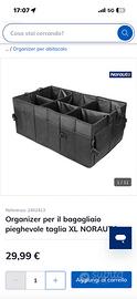Organizer per bagagliaio auto camper