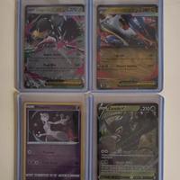 Lotto 4 carte Pokemon rare 