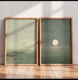 Set 2 Poster mod. canvas Stampa Casa Design