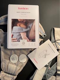 BabyBjörn Marsupio Mini Mesh 3D, Rosa perlato