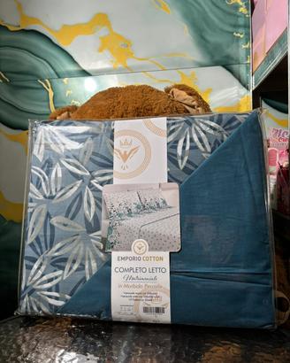 Completo letto matrimoniale Emporio 100% cotone