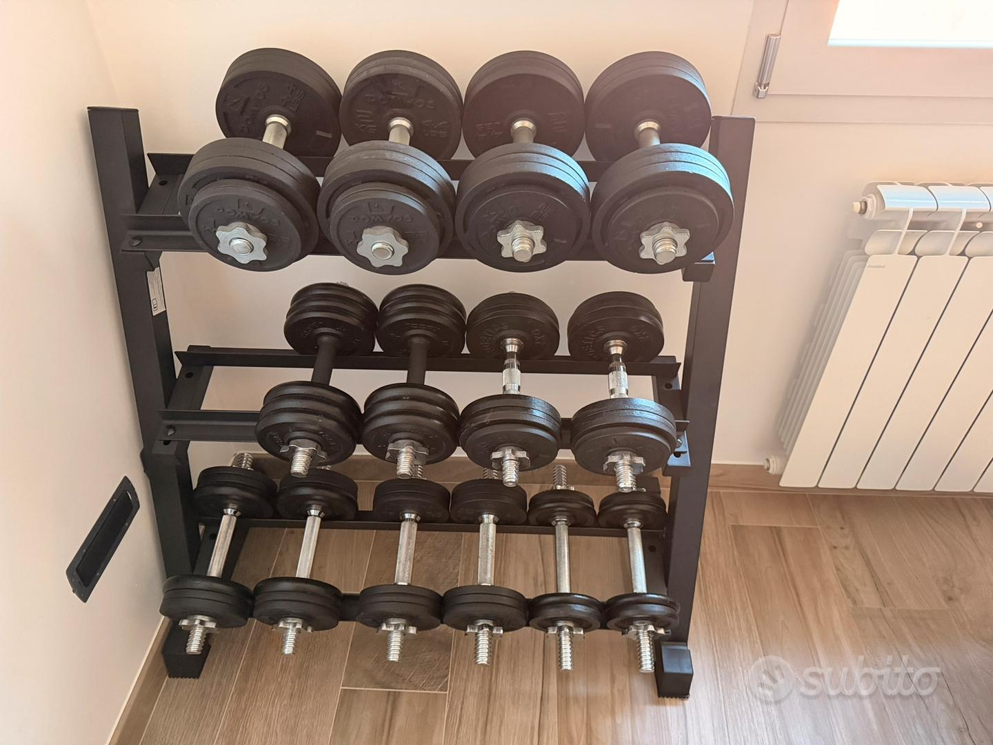 Rastrelliera con manubri da 4kg a 16kg - Sports In vendita a Imperia