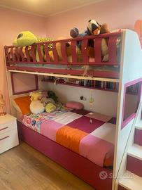 Letto a Castello bambina Moretti Compact