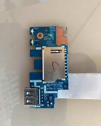 Scheda Daughter Board USB e Lettore SD per pc HP