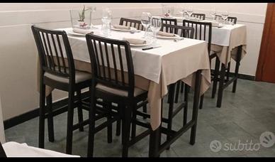 3 tavoli alti con sgabelli 