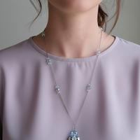 Collana vintage con pendente in cristallo