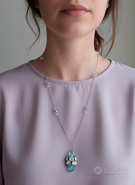 Collana vintage con pendente in cristallo