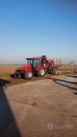 Trattore e rimorchio forestale