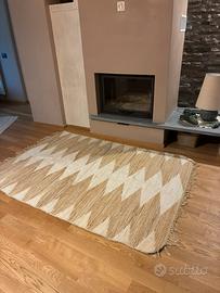 Tappeto cotone e juta