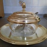 Formaggiera in Cristallo Chinelli Silver Plated Or