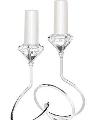 Candelabro porta candele solitario 2 fiamme