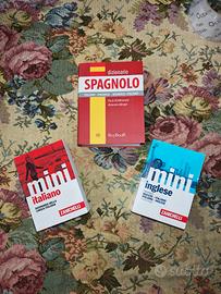 3 Mini dizionari/vocabolari tascabili 