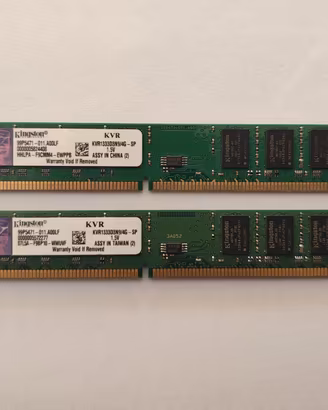 KINGSTON DDR3 2 x 4GB (8GB) 1333MHz UDIMM DESKTOP