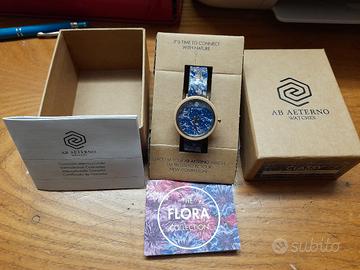 Orologio in legno AB AETERNO flora collection