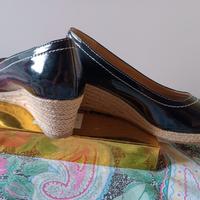 Scarpe nero lucido modello ballerina zeppa tg 36