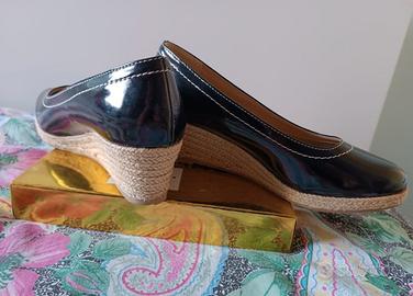 Scarpe nero lucido modello ballerina zeppa tg 36