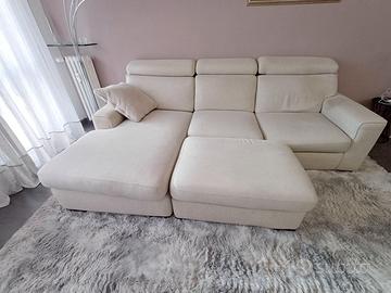 Divano "Poltronesofà" con pouf e cuscino