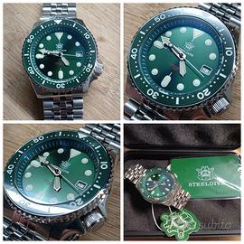Steeldive SD1996 SKX Diver Jubilee Verde