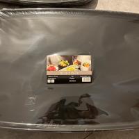 Vassoi rettangolare plastica rigido nero 30x45