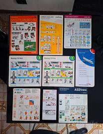 9 safety cards instructions varie compagnie aeree 