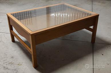 TAVOLINO DA SOGGIORNO con cassetto e top vetro