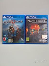 Dischi PS4 – God of  War (2018) + Minecraft
