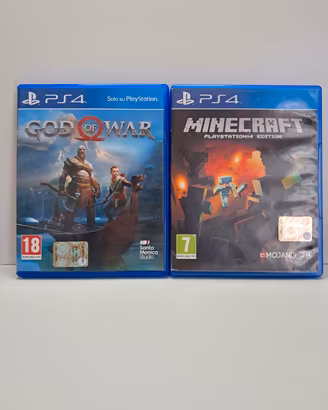 Dischi PS4 – God of  War (2018) + Minecraft