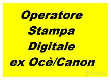 Operatore Stampa digitale/Archiviazione digitale