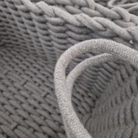 Cestini rettangolari in cotone grigio
