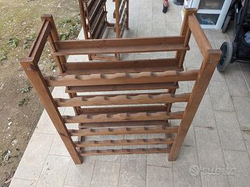 Porta bottiglie in legno