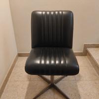 Coppia poltrone lounge anni ’70 in pelle nera – mo