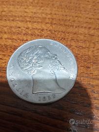 Moneta 5 Lire Vittorio Emanuele II 1859 - Re Elett