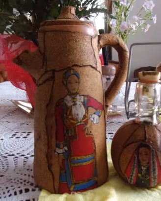 Tris bottiglie brocca fiaschetta sughero sardo