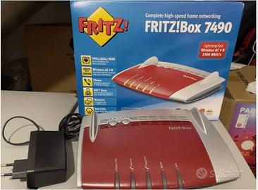 Fritz!Box 7490 Modem Router FIbra Wi-Fi Gigabit ft