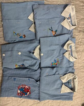 Grembiuli a quadretti bianchi e blu