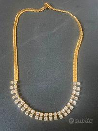 Collana glam con strass