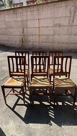 Sedie in legno impagliate