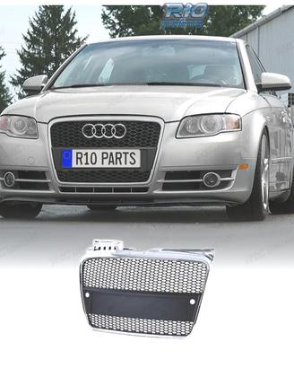 GRIGLIA AUDI A4 B7 04-09 LOOK RS CROMO NERO ABS