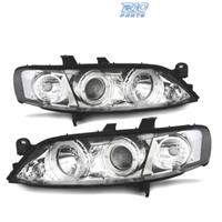 FARI PER OPEL VECTRA B 99-02 ANGEL EYES FONDO CROM