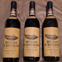 3 Bottiglie di Brunello di Montalcino 1978