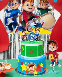 Torta finta a tema Alvin and the Chipmunks